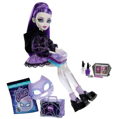 Monster High Self-Scare Secrets Spectra Vondergeist-docka Uppackningsset med 13 realistiska överraskningar, som manikyrset och vinyl med skivspelare, JHK46 Monster High Self-Scare Secrets Spectra Vondergeist-docka Uppackningsset med 13 realistiska överraskningar, som manikyrset och vinyl med skivspelare, JHK46