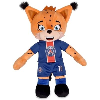 Doudou et Compagnie PSG Germain Le Lynx Mascote plysch 25 cm officiell licens mjuk plysch med avtagbar tröja fotbollssouvenir för barn och supportrar Paris Saint-Germain presentidé DC4264 Doudou et Compagnie PSG Germain Le Lynx Mascote plysch 25 cm officiell licens mjuk plysch med avtagbar tröja fotbollssouvenir för barn och supportrar Paris Saint-Germain presentidé DC4264