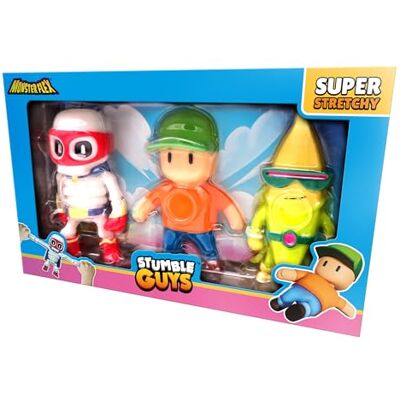SilverLit Stumble Guys Pack med 3 Monster Flex-figurer 12 cm expanderbara och utdragbara karaktärer leksak för barn från 5 år SilverLit Stumble Guys Pack med 3 Monster Flex-figurer 12 cm expanderbara och utdragbara karaktärer leksak för barn från 5 år