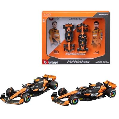 Bburago Formel 1 McLaren MCL38 Team Collector (2024): Modellbilset i skala 1:43, fönsterlåda för upphängning, 28 cm, svart orange (18-38109) Bburago Formel 1 McLaren MCL38 Team Collector (2024): Modellbilset i skala 1:43, fönsterlåda för upphängning, 28 cm, svart orange (18-38109)