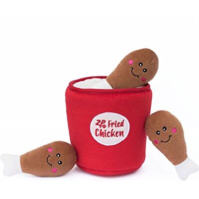 ZippyPaws Hundleksak Chicken Bucket - Interaktiv pipande leksak ZippyPaws Hundleksak Chicken Bucket - Interaktiv pipande leksak