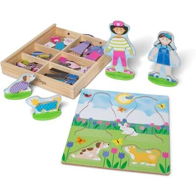 Melissa & Doug Bästa vänner magnetiska utklädningsdockor i trä set för låtsaslek (78 delar) Melissa & Doug Bästa vänner magnetiska utklädningsdockor i trä set för låtsaslek (78 delar)