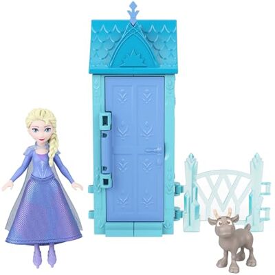 Mattel Disney Frost-leksaker, små dockor i Arendelle-lekset med fem överraskningar, inklusive docka, vänfigur och 34 bytillbehör (stilen kan variera), JFG24 Mattel Disney Frost-leksaker, små dockor i Arendelle-lekset med fem överraskningar, inklusive docka, vänfigur och 34 bytillbehör (stilen kan variera), JFG24