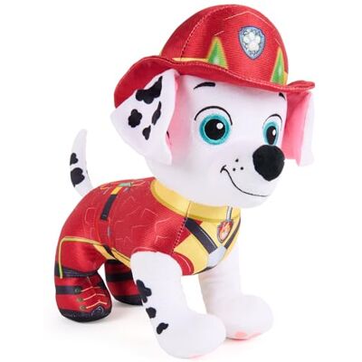 PAW PATROL : Dino Film, Marshall Dino-räddningsplysch, gosig 25 cm pälsvän med ljudeffekter, för barn från 3 år PAW PATROL : Dino Film, Marshall Dino-räddningsplysch, gosig 25 cm pälsvän med ljudeffekter, för barn från 3 år