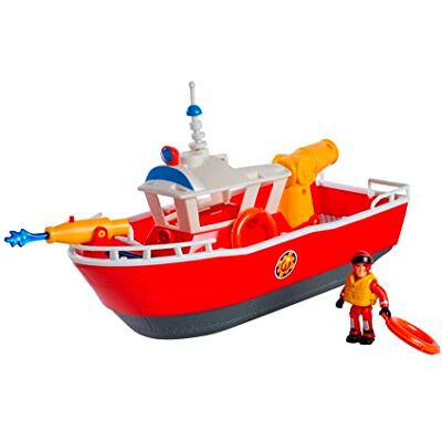 Simba 109252580 – Brandman Sam-brandbåten Titan, 32 cm, flytande leksaksbåt, från 3 år, man kan leka med den både på land och i vatten, badkarsleksak med brandmansfigur, röd Simba 109252580 – Brandman Sam-brandbåten Titan, 32 cm, flytande leksaksbåt, från 3 år, man kan leka med den både på land och i vatten, badkarsleksak med brandmansfigur, röd