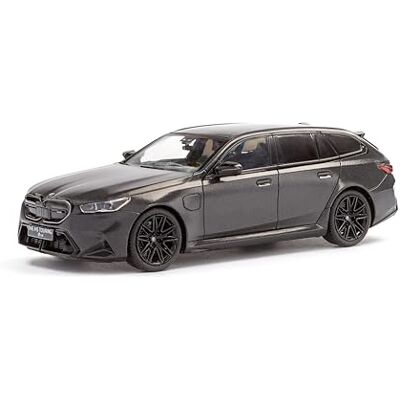 Solido BMW M5 Touring (2024) – Sportig prestanda-kombi, dubbelnering, svart fälgdesign, diecast modellbil, grå, 1:43 Solido BMW M5 Touring (2024) – Sportig prestanda-kombi, dubbelnering, svart fälgdesign, diecast modellbil, grå, 1:43