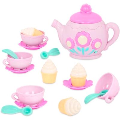 Battat PLAY Circle – Musikaliskt teservis set – tebjudningstekoppar, cupcakes och tekanna med melodier och ljud för barn från 3 år (17 delar) Battat PLAY Circle – Musikaliskt teservis set – tebjudningstekoppar, cupcakes och tekanna med melodier och ljud för barn från 3 år (17 delar)