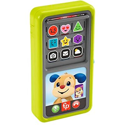 Fisher-Price Min 2-i-1 smartphone, lärande leksak från födseln till de första stegen, telefon med ljus och musik, version: engelska, Storbritannien; italienska; Portugisiska; Spanska, Castilianska, Fisher-Price Min 2-i-1 smartphone, lärande leksak från födseln till de första stegen, telefon med ljus och musik, version: engelska, Storbritannien; italienska; Portugisiska; Spanska, Castilianska,