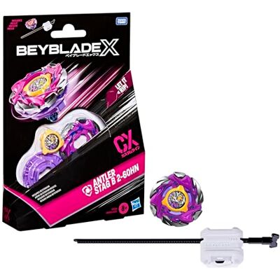 Hasbro Beyblade X Antler Stag B 2-60HN CX-startpaket med snurra och avfyrare Hasbro Beyblade X Antler Stag B 2-60HN CX-startpaket med snurra och avfyrare