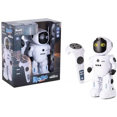 Revell Control RC Robot Smart-R med LED-ansiktsanimationer, interaktiva beröringsfunktioner med musik och ljudeffekter Revell Control RC Robot Smart-R med LED-ansiktsanimationer, interaktiva beröringsfunktioner med musik och ljudeffekter