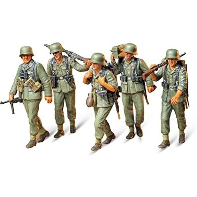 TAMIYA 35184 1:35 WWII figur set MG-trupp i.Manöver(5), modellbyggsats, plastbyggsats, byggsats för montering, detaljerad kopia TAMIYA 35184 1:35 WWII figur set MG-trupp i.Manöver(5), modellbyggsats, plastbyggsats, byggsats för montering, detaljerad kopia