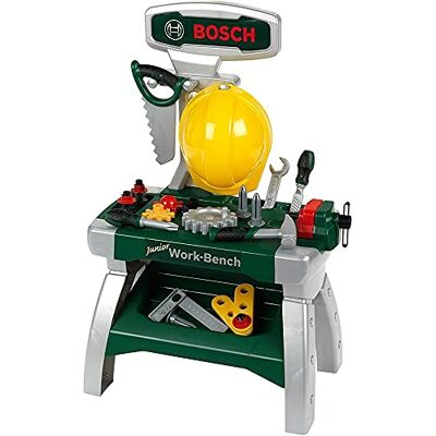 Theo Klein 8612 Bosch arbetsbänk junior 2+ Inkl. hjälm, skruvstäd, verktyg, brädor, spikar, skruvar och muttrar Mått: 49 cm x 29 cm x 71 cm Leksak för barn från 2 år Theo Klein 8612 Bosch arbetsbänk junior 2+ Inkl. hjälm, skruvstäd, verktyg, brädor, spikar, skruvar och muttrar Mått: 49 cm x 29 cm x 71 cm Leksak för barn från 2 år
