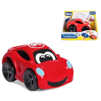 Chicco Turbo Touch Racerbil, leksaksbil för barn, med realistiska ljud, vibrerande effekt, upp till 8 meter bort, sportbil, röd färg, barnbilar, 2 år + Chicco Turbo Touch Racerbil, leksaksbil för barn, med realistiska ljud, vibrerande effekt, upp till 8 meter bort, sportbil, röd färg, barnbilar, 2 år +
