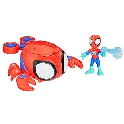 SPIDEY AND HIS AMAZING FRIENDS Marvel Spidey och hans fantastiska vänner Water-Webs Spider Crab-ubåtsleksak SPIDEY AND HIS AMAZING FRIENDS Marvel Spidey och hans fantastiska vänner Water-Webs Spider Crab-ubåtsleksak