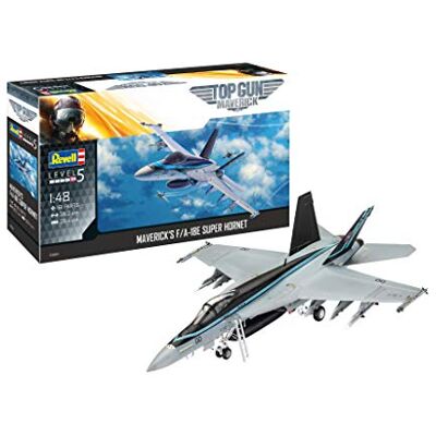 Revell RV03864 F/A-18E Super Hornet från filmfilmen Top Gun Maverick, flygplansmodell 1:48, 38,1 cm modelltillverkning, olackerad, medium Revell RV03864 F/A-18E Super Hornet från filmfilmen Top Gun Maverick, flygplansmodell 1:48, 38,1 cm modelltillverkning, olackerad, medium