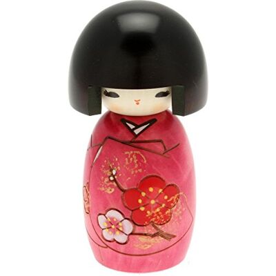 Usaburo Kokeshi Usaburo japansk Kokeshi-docka, Akikos lila kimono Usaburo Kokeshi Usaburo japansk Kokeshi-docka, Akikos lila kimono