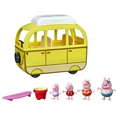 Peppa Pig Peppa’s Adventures Peppa’s Beach Campervan-leksak för barn i förskoleåldern, 10 delar, rullande hjul, från 3 år Peppa Pig Peppa’s Adventures Peppa’s Beach Campervan-leksak för barn i förskoleåldern, 10 delar, rullande hjul, från 3 år