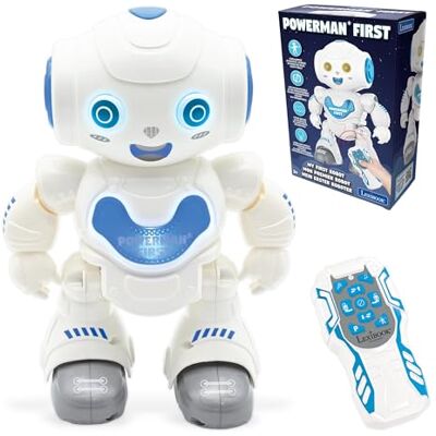 Lexibook Powerman First, Min första intelligenta interaktiva robot, dans, sång, spelar musik, flicka pojke, vit/blå ROB16LXB Lexibook Powerman First, Min första intelligenta interaktiva robot, dans, sång, spelar musik, flicka pojke, vit/blå ROB16LXB