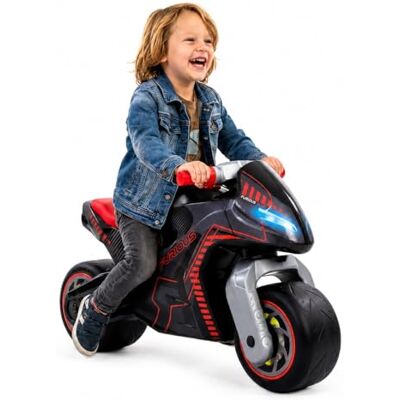 Molto Furious svart barncykel, racing design för pojkar och flickor, lätt, stabil och bekväm, säker leksak för inomhus och utomhus, 18 månader Molto Furious svart barncykel, racing design för pojkar och flickor, lätt, stabil och bekväm, säker leksak för inomhus och utomhus, 18 månader