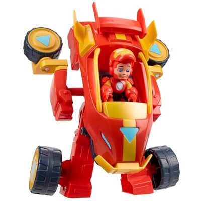Marvel Iron Man and his Awesome Friends, 2-i-1 mech suit och fordon, set med actionfigur och leksaksfordon, superhjälteleksaker på 7,6 cm, från 3 år Marvel Iron Man and his Awesome Friends, 2-i-1 mech suit och fordon, set med actionfigur och leksaksfordon, superhjälteleksaker på 7,6 cm, från 3 år