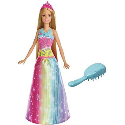 Barbie FRB12 Dreamtopia regnbåge-drottning magisk hårlek-prinsessa (blond) Barbie FRB12 Dreamtopia regnbåge-drottning magisk hårlek-prinsessa (blond)