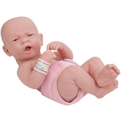 JC Toys 18505 La Newborn babydocka första Tear docka i blöja med flaska och filt. Stängda ögon äkta flicka, ros, 35,56 cm JC Toys 18505 La Newborn babydocka första Tear docka i blöja med flaska och filt. Stängda ögon äkta flicka, ros, 35,56 cm