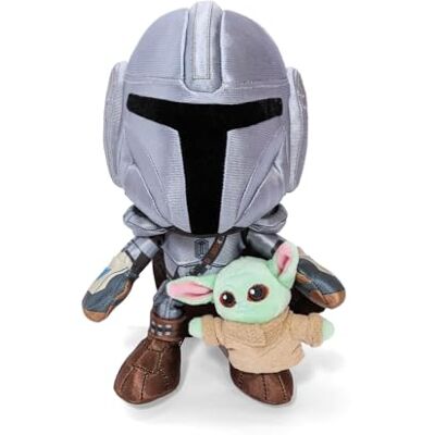 Simba Star Wars The Mandalorian & Mini Grogu 25 cm – plyschdjur, gosig mjuk plysch, presentidé för barn och fans, från 0 månader Simba Star Wars The Mandalorian & Mini Grogu 25 cm – plyschdjur, gosig mjuk plysch, presentidé för barn och fans, från 0 månader