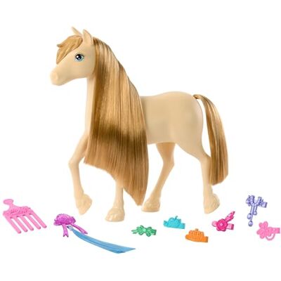 Barbie -häst och tillbehör, leksaker från mysterier: Den stora hästjakten, extra lång man att borsta och styla (stilen kan variera), HXJ36 Barbie -häst och tillbehör, leksaker från mysterier: Den stora hästjakten, extra lång man att borsta och styla (stilen kan variera), HXJ36