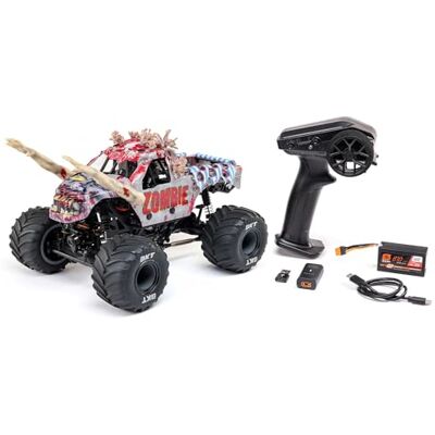 LOSI 1/18 Mini LMT Zombie 2S 4X4 RTR borstad monster lastbil batteri och laddare ingår röd LOS01026T4 LOSI 1/18 Mini LMT Zombie 2S 4X4 RTR borstad monster lastbil batteri och laddare ingår röd LOS01026T4