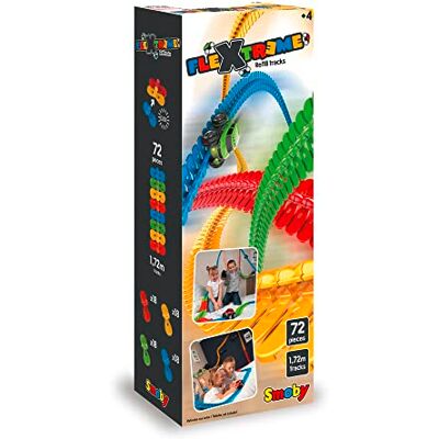 Smoby FleXtreme påfyllningsförpackning, 1,72 m för bilbarnväxling, 72 flexibla och modulära sträckor, 180904 Smoby FleXtreme påfyllningsförpackning, 1,72 m för bilbarnväxling, 72 flexibla och modulära sträckor, 180904