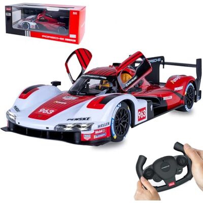 JAMARA 402261 Porsche 963 LMDH 1:14 röd 2,4 GHz – licensierad fjärrstyrd RC bil med manuell dörr, modellbil leksaksbil för barn JAMARA 402261 Porsche 963 LMDH 1:14 röd 2,4 GHz – licensierad fjärrstyrd RC bil med manuell dörr, modellbil leksaksbil för barn