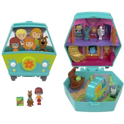 Polly Pocket x Scooby Doo Partnership-lekväska, mikrodockor och lekset, Scooby- och Velma Dinkley-dockor, Scooby Doo-bilen, JKC85 Polly Pocket x Scooby Doo Partnership-lekväska, mikrodockor och lekset, Scooby- och Velma Dinkley-dockor, Scooby Doo-bilen, JKC85
