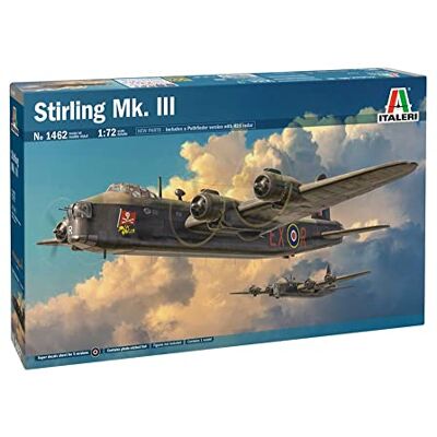 Italeri -1462 Stirling MK. III, stege 1:72, modell kit, plastmodell att montera, modelltillverkning, IT1462 Italeri -1462 Stirling MK. III, stege 1:72, modell kit, plastmodell att montera, modelltillverkning, IT1462