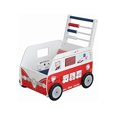 roba Teddybuss från dockmöbelserien 'Teddy College', dockvagn vit lackerad, docktillbehör inklusive kudde, filt och lekfunktioner roba Teddybuss från dockmöbelserien 'Teddy College', dockvagn vit lackerad, docktillbehör inklusive kudde, filt och lekfunktioner