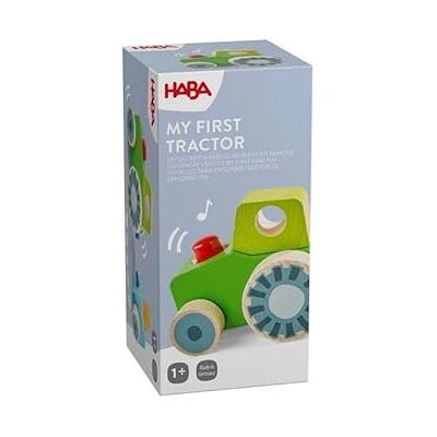 HABA Traktor för upptäckt av fordon, med gnisslande effekt, avtagbar hängare, främjar finmotorik och öga-handkoordination, från 12 månader, leksak trä – 2013391001 HABA Traktor för upptäckt av fordon, med gnisslande effekt, avtagbar hängare, främjar finmotorik och öga-handkoordination, från 12 månader, leksak trä – 2013391001