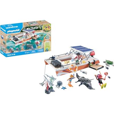 Playmobil Wiltopia 71623 korallrev plattform, expedition i Australien, med många djur, över 80 % återvunnet och biobaserat material, kreativ leksak för barn från 4 år Playmobil Wiltopia 71623 korallrev plattform, expedition i Australien, med många djur, över 80 % återvunnet och biobaserat material, kreativ leksak för barn från 4 år