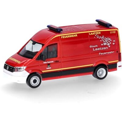 Herpa modell bil VW Crafter Van High Roof "Volunteer Fire Department Laatzen" (Lower Sachsen/Laatzen), miniatyr i skala 1:87, samlarobjekt, tillverkad i Tyskland, plastmodell Herpa modell bil VW Crafter Van High Roof "Volunteer Fire Department Laatzen" (Lower Sachsen/Laatzen), miniatyr i skala 1:87, samlarobjekt, tillverkad i Tyskland, plastmodell