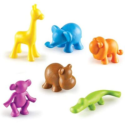 Learning Resources LER3361 Wild About Animals spelfigurer djungeldjur (72 stycken), Learning Resources LER3361 Wild About Animals spelfigurer djungeldjur (72 stycken),