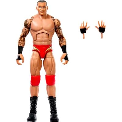 Mattel WWE Elite Collection Top Picks-actionfigurer och tillbehör, Randy Orton-samlarfigur på 15cm med utbytbara händer och ringutrustning (stilen kan variera), JHV12 Mattel WWE Elite Collection Top Picks-actionfigurer och tillbehör, Randy Orton-samlarfigur på 15cm med utbytbara händer och ringutrustning (stilen kan variera), JHV12