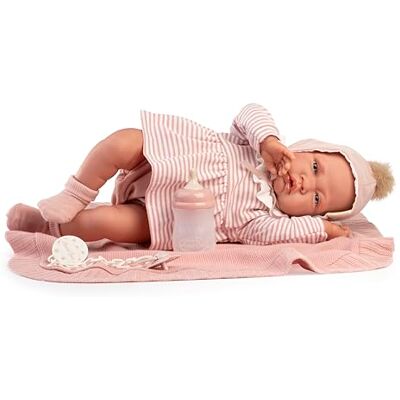 MUÑECAS ANTONIO JUAN S.L. Antonio Juan dockor Nyfödda Pompon Luka, Realistisk Babydocka med Mjuk Kropp, 42 cm, inkluderar vårdtillbehör MUÑECAS ANTONIO JUAN S.L. Antonio Juan dockor Nyfödda Pompon Luka, Realistisk Babydocka med Mjuk Kropp, 42 cm, inkluderar vårdtillbehör