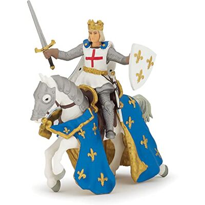 Papo 39841 Saint Louis et Son Cheval HISTORICALS djur, Ludwig Den heliga på sin häst, spel, flerfärgad Papo 39841 Saint Louis et Son Cheval HISTORICALS djur, Ludwig Den heliga på sin häst, spel, flerfärgad