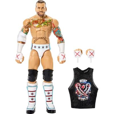 Mattel WWE Elite CM Punk-figur och tillbehör, Greatest Hits 2025 Greatest Hits 2025 CM Punk-set, samlarfigur med 25 rörliga leder och utbytbara händer, JHT46 Mattel WWE Elite CM Punk-figur och tillbehör, Greatest Hits 2025 Greatest Hits 2025 CM Punk-set, samlarfigur med 25 rörliga leder och utbytbara händer, JHT46