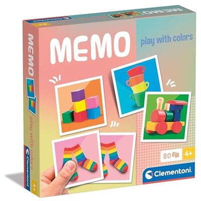 Clementoni Pedagogiskt spel memo spela med färger 80 plattor för barn 4-6 år, tillverkad i Italien 18307 Clementoni Pedagogiskt spel memo spela med färger 80 plattor för barn 4-6 år, tillverkad i Italien 18307