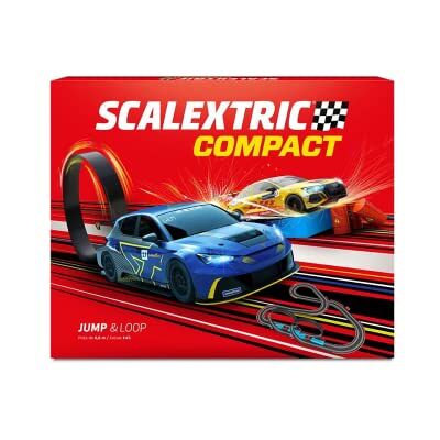 Scalextric COMPACT Circuit Komplett racingbana 2 bilar och 2 kontroller 1:43 (hoppa och slinga) Scalextric COMPACT Circuit Komplett racingbana 2 bilar och 2 kontroller 1:43 (hoppa och slinga)