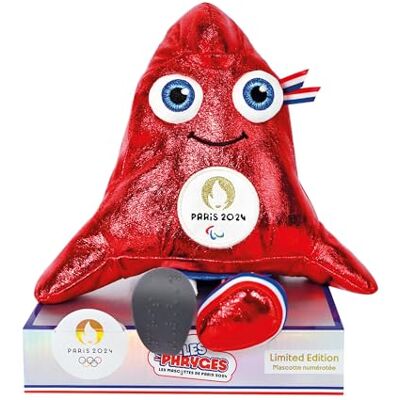 Doudou et Compagnie Officiell Maskot JO Paralympiques plysch Limté Edition 2024 plysch tillverkad i Frankrike 29 cm Paralympics Paris 2024 Brilliant Phryge plysch JO2429 Doudou et Compagnie Officiell Maskot JO Paralympiques plysch Limté Edition 2024 plysch tillverkad i Frankrike 29 cm Paralympics Paris 2024 Brilliant Phryge plysch JO2429