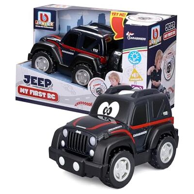 Bburago Junior Radiostyrd Jeep My First RC, officiellt Jeep-körkort, karabinjär- eller polisfärg, ljus och ljud, rattkontroll, rekommenderad ålder 2+ år Bburago Junior Radiostyrd Jeep My First RC, officiellt Jeep-körkort, karabinjär- eller polisfärg, ljus och ljud, rattkontroll, rekommenderad ålder 2+ år