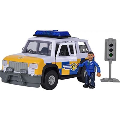 Simba 109251096 – brandman Sam polis bil 4 x 4 med Malcom figur, med originalljud, dörrar och bagageutrymme att öppna, 19 cm, för barn från 3 år Simba 109251096 – brandman Sam polis bil 4 x 4 med Malcom figur, med originalljud, dörrar och bagageutrymme att öppna, 19 cm, för barn från 3 år