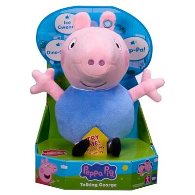 Peppa Pig Talking George, plyschleksak med tal- och ljudeffekter, mjuk förskola leksak Peppa Pig Talking George, plyschleksak med tal- och ljudeffekter, mjuk förskola leksak