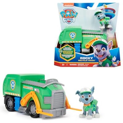 PAW PATROL , återvinningstruck med rocky-figur (Sustainable Basic Vehicle/Basis fordon), leksaker för barn från 3 år PAW PATROL , återvinningstruck med rocky-figur (Sustainable Basic Vehicle/Basis fordon), leksaker för barn från 3 år