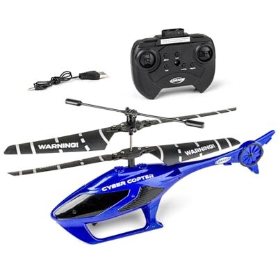 Carson Cyber Copter IR 2Ch RTF blå – helikopter, helikopter, för nybörjare, RC Heli, fjärrstyrd leksak, fjärrkontroll Carson Cyber Copter IR 2Ch RTF blå – helikopter, helikopter, för nybörjare, RC Heli, fjärrstyrd leksak, fjärrkontroll